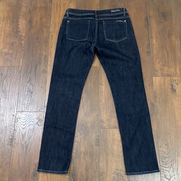 Fidelity Denim Scoop Low Waist Skinny Dark Wash Jeans - Picture 8 of 8